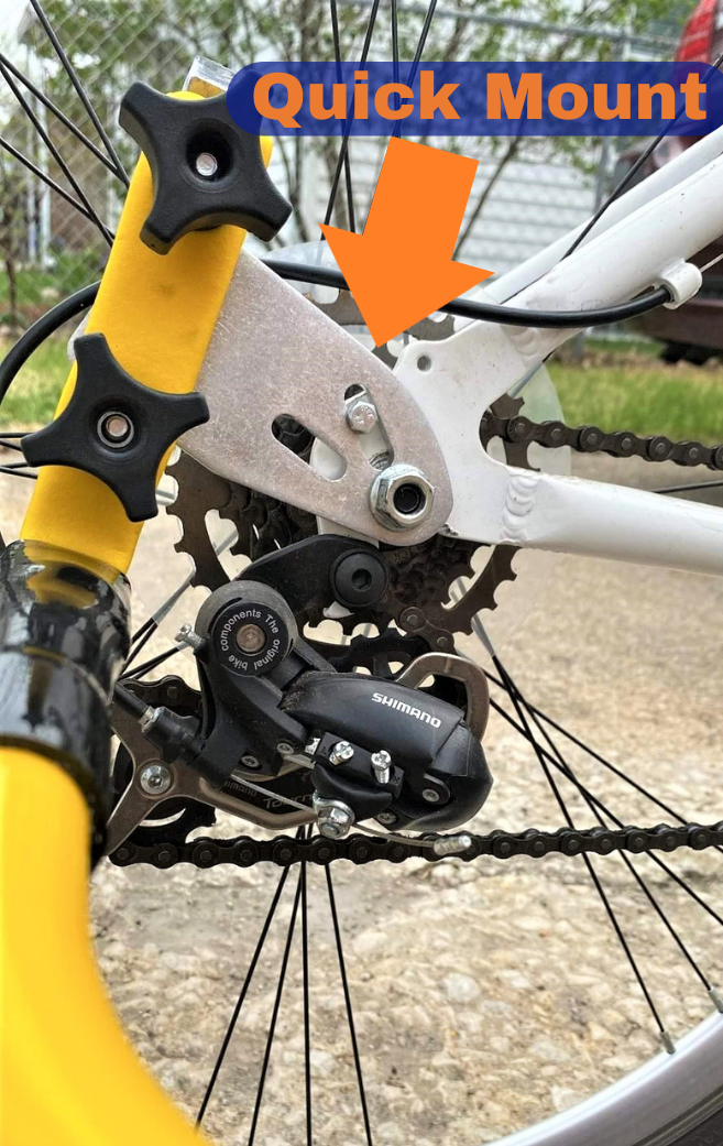 Example of a quick mount into the bike.